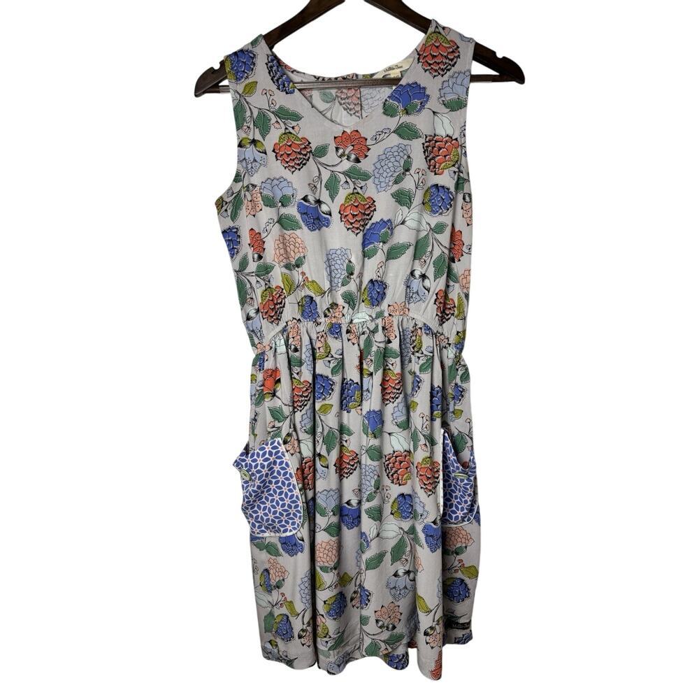 matilda jane gray floral dress Medium twee preppy